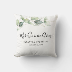 Grüne Blätter der Eukalyptus Kissen