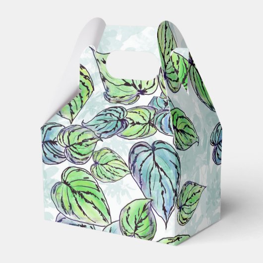 Grüne Blätter Dialogfeld "Gefälligkeit" Geschenkschachtel (Vorderseite)