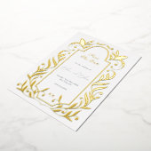 Grüne Blätter, die das Datum speichern Folieneinladung (Gedreht)