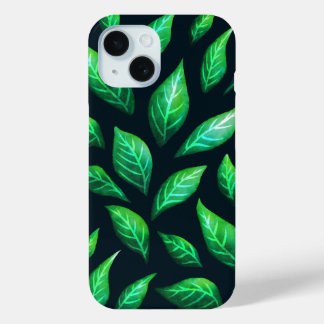 Grüne Blätter Dunkle Abstrakte Tinte Gezeichnet Mu Case-Mate iPhone Hülle