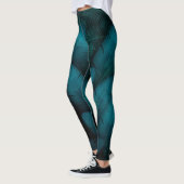 grüne Blätter dunkle Leggings (Links)