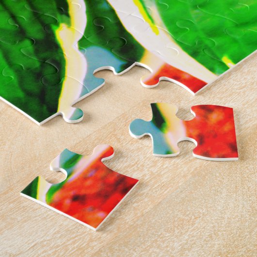 Grüne Blätter einer Hosta-Pflanze Puzzle (Seite)