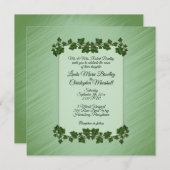 Grüne Blätter Einladung zum Hochzeitsfeiern (Vorne/Hinten)