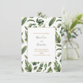 Grüne Blätter, Einladung zur Waldhochzeit (Stehend Vorderseite)