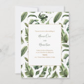 Grüne Blätter, Einladung zur Waldhochzeit (Vorderseite)