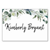 Grüne Blätter Einzelne Gästekarte Tischnummer (Rückseite)