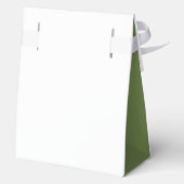 Grüne Blätter Elegante Monogram Custom Wedding Geschenkschachtel (Rückseite)