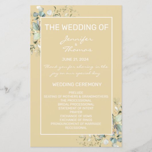 Grüne Blätter, Elegantes Minimalismus-Programm (Vorderseite)