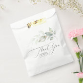 Grüne Blätter Elegantes Skript Vielen Dank für Ihr Geschenktütchen (Versiegelt)