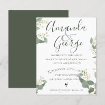 Grüne Blätter | Elegantes Skript | Vow Renewal