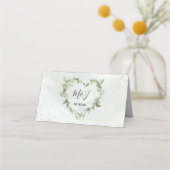 Grüne Blätter Eukalyptus Botanische Hochzeit Platzkarte (Rückseite)