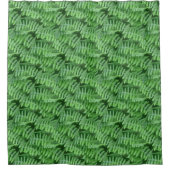 Grüne Blätter Ferns Naturmuster Duschvorhang (Vorderseite)