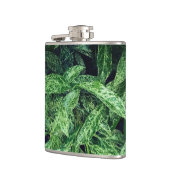 Grüne Blätter Flachmann (Links)