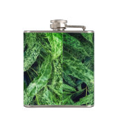 Grüne Blätter Flachmann (Rückseite)