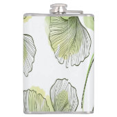 Grüne Blätter Flachmann (Rückseite)