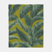 Grüne Blätter Fleecedecke (Vorderseite)