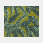 Grüne Blätter Fleecedecke (Vorderseite (Horizontal))