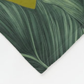 Grüne Blätter Fleecedecke (Ecke)