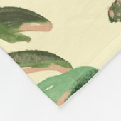 Grüne Blätter Fleecedecke (Ecke)