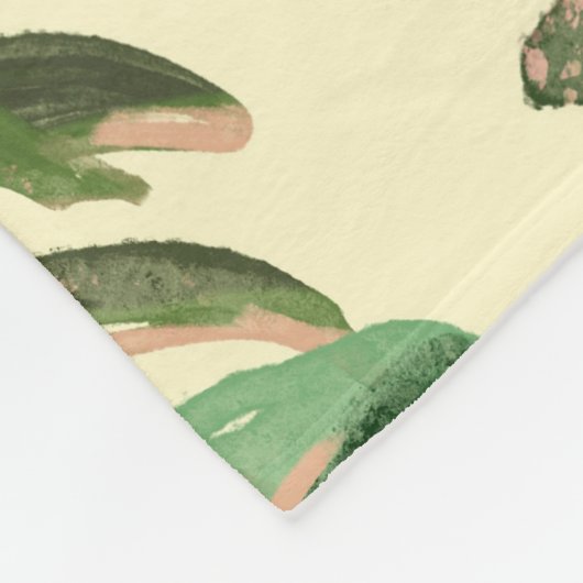 Grüne Blätter Fleecedecke (Ecke)