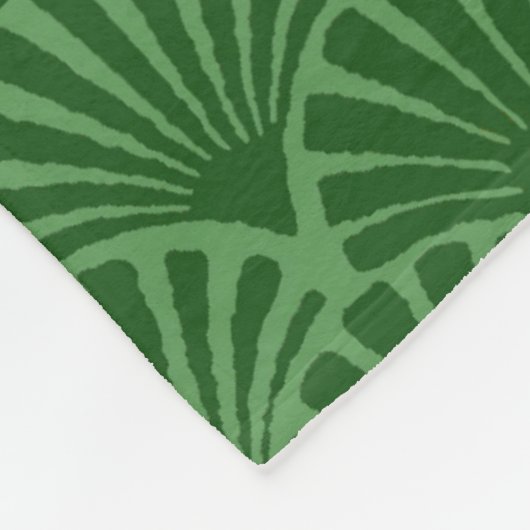 Grüne Blätter Fleecedecke (Ecke)
