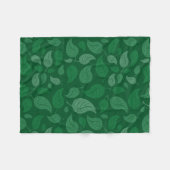 Grüne Blätter Fleecedecke (Vorderseite (Horizontal))