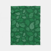 Grüne Blätter Fleecedecke (Vorderseite)