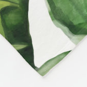 Grüne Blätter Fleecedecke (Ecke)