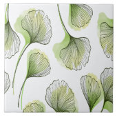 Grüne Blätter Fliese (Vorderseite)