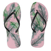 Grüne Blätter Flip Flops Badesandalen (Fußbett)
