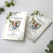 Grüne Blätter Foto Gedenkfeierprogramme