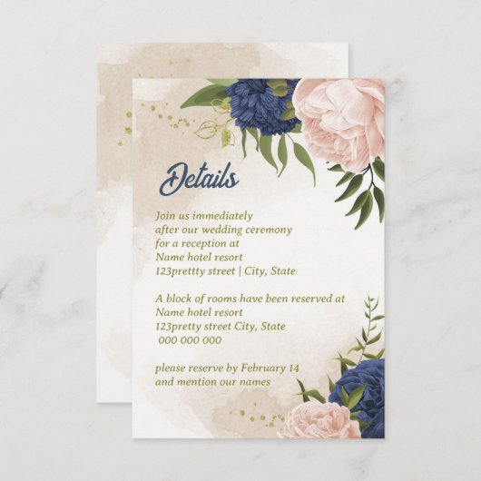 Grüne Blätter für Blume mit Meerschweinchen Begleitkarte (Vorne/Hinten)