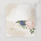 Grüne Blätter für Blume mit Meerschweinchen Platzkarte (Außenseite Aufgefaltet)