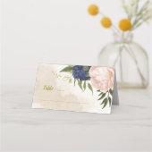 Grüne Blätter für Blume mit Meerschweinchen Platzkarte (Vorderseite)