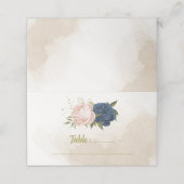 Grüne Blätter für Blume mit Meerschweinchen Platzkarte (Außenseite Aufgefaltet)