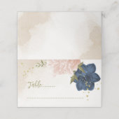 Grüne Blätter für Blume mit Meerschweinchen Platzkarte (Außenseite Aufgefaltet)