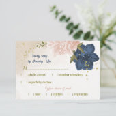 Grüne Blätter für Blume mit Meerschweinchen RSVP Karte (Stehend Vorderseite)