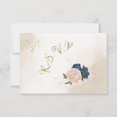 Grüne Blätter für Blume mit Meerschweinchen RSVP Karte (Rückseite)