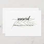 Grüne Blätter für Hochzeiten Einladung (Vorne/Hinten)