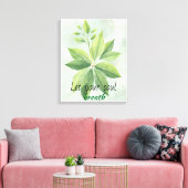 Grüne Blätter für Wasserfarben Botanisches Poster Leinwanddruck (Insitu (Wohnzimmer))
