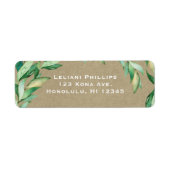 Grüne Blätter für Wasserfarben Rustikale Kraft Hoc (Vorne)