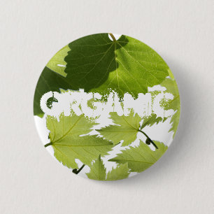 Grüne Blätter für Weintrauben Button