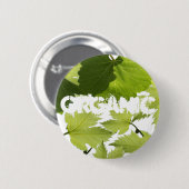 Grüne Blätter für Weintrauben Button (Vorne & Hinten)