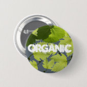 Grüne Blätter für Weintrauben Button (Vorne & Hinten)