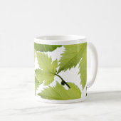 Grüne Blätter für Weintrauben Kaffeetasse (VorderseiteRechts)