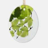 Grüne Blätter für Weintrauben Keramik Ornament (Rechts)