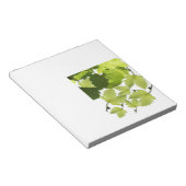 Grüne Blätter für Weintrauben Notizblock (angewinkelt)