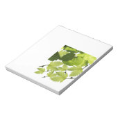 Grüne Blätter für Weintrauben Notizblock (Rotiert)