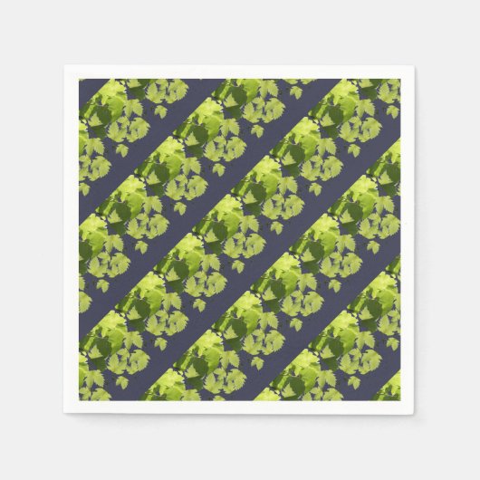 Grüne Blätter für Weintrauben Serviette (Vorderseite)