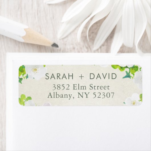 Grüne Blätter für weiße Blume - Vorlage (Insitu)